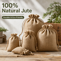 Sac à cordon en jute naturel écologique avec logo personnalisé, emballage durable, vente en gros pour bijoux, grains de café