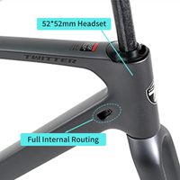 Cadre de vélo de route/gravel 700C en fibre de carbone, compatible freins à disque et axe traversant