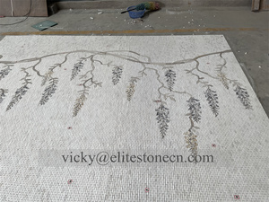 キッチン、バスルームのバック スプラッシュ、モザイクタイル、ウォールアート、天然石モザイクタイル、インテリア、キッチン、バスルームの装飾用 - Product Image 4