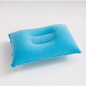 Almohada inflable para exteriores, rectangular, de terciopelo, portátil, para acampar, soporte para dormir, gris claro, azul oscuro, azul cielo, Zp029 - Product Image 3