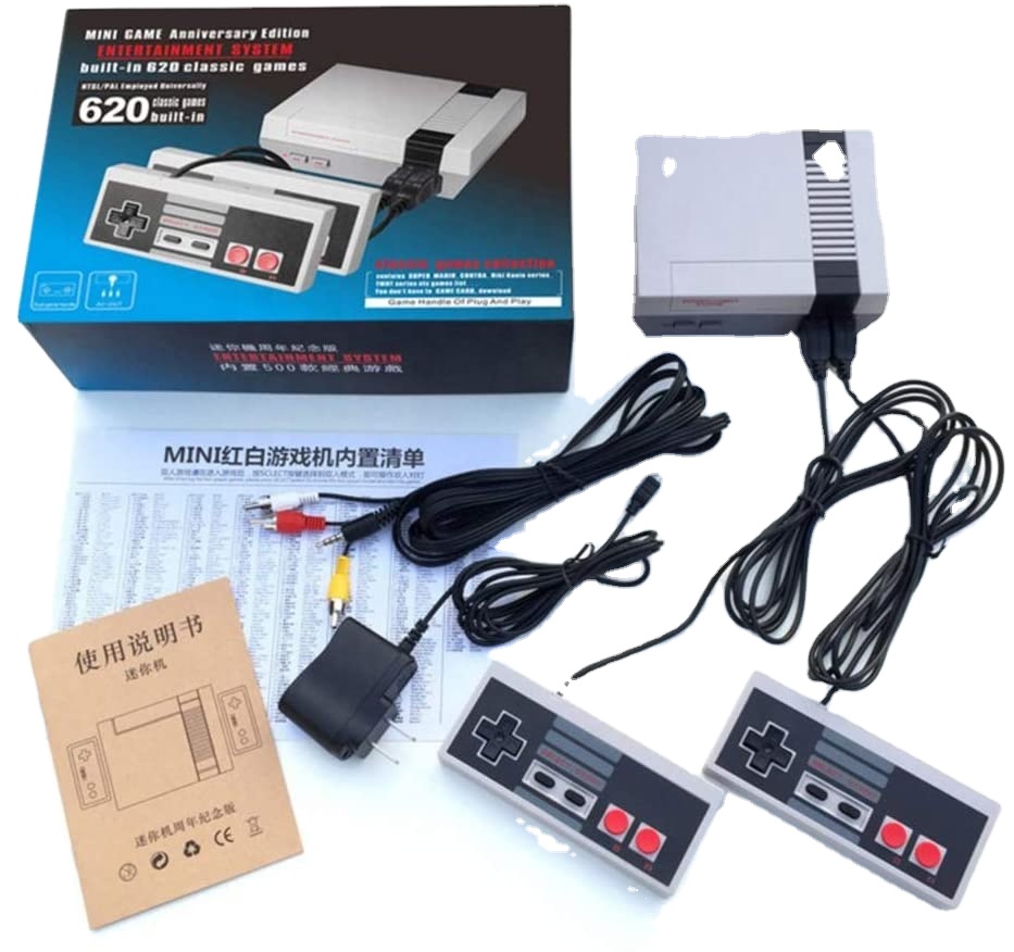 Мини Ретро портативная игровая консоль Av выход Встроенные 620 классических игр двойной геймпад игровой плеер
