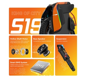 Experiencia de Conducción Premium, Suspensión con Recorrido de 90 mm, Monociclo de 60 km/h, Batería de 88.8V 1776Wh, Monociclo para Adultos KS-S19, Portátil F18 16x - Product Image 2