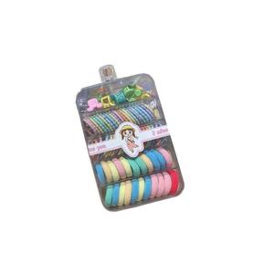 Çocuklar için Yeni Yüksek Esnek Plastik/Reçine Tüy Bırakmayan Lastik Toka Şeker Renkli Saç Bağlama Kutulu Toka Unisex Saç Tokası - Product Image 5