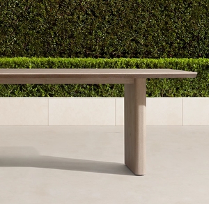 Meubles de jardin d'extérieur, table rectangulaire en teck et chaises, table de patio en bois pour hôtel, ensemble de salle à manger en teck pour l'extérieur - Product Image 6