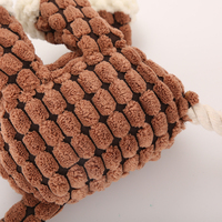 Jouet à mâcher écologique pour chien, design âne en peluche amusant, durable pour les chiens en pleine dentition, vente en gros