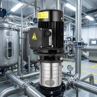 Bomba de Inmersión Vertical Multietapa CDLK de 0.37kW-7.5kW, Bomba de Circulación de Refrigerante CNC de Acero Inoxidable de Alta Presión para Máquinas