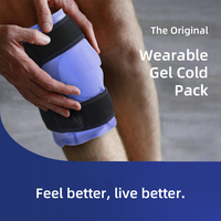 Bingzhen – Compresse de glace en gel pour genou, écologique, OEM/ODM, thérapie chaude/froide, soulagement de la douleur, contrôle de l'enflure, en peluche douce, ajustable avec Velcro