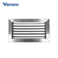 Système HVAC Ventech, grille à déflection simple réglable en acier inoxydable 304
