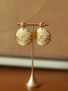 Boucles d'oreilles pour femme <span class=keywords><strong>Gas</strong></span> Bijous Doudou Bendou, style identique, luxe léger, haute élégance, motif serpent sculpté doré exagéré - Product Image 1