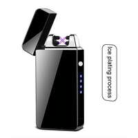 Encendedor Eléctrico USB de Doble Arco, Resistente al Viento, sin Llama, Encendedor de Plasma Electrónico, Regalo Personalizado