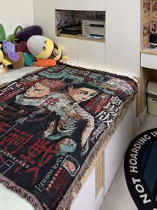 Tapiz de Anime Moderno y Ecológico Personalizado, Diseño de <span class=keywords><strong>Berserk</strong></span>, Tejido Jacquard de Poliéster, Manta de Estilo Japonés para las Cuatro Estaciones, Cubre Sofá - Product Image 5