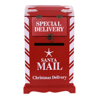 Feiertagsgeschenke rote Weihnachts-Holz-Postbox Außendekoration Weihnachten Weihnachtsmann Post Tischplatte Postbox-Schmuck