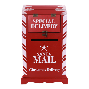 Holiday Gifts Red <strong>Christmas</strong> Wooden Mailbox Outdoor Decoration <strong>Christmas</strong> Santa Mail Tabletop <strong>Postbox</strong> Ornaments - Product Image 2