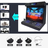 Mini borne d'arcade de jeu de combat avec deux panneaux de contrôle, deux manettes, écran 22 pouces, fonctionnant à monnayeur