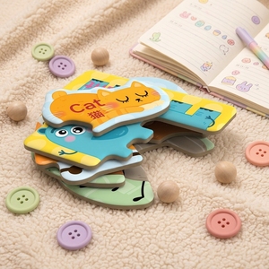 <span class=keywords><strong>Puzzle</strong></span> di Riconoscimento Numerico, Giochi Educativi con Parole su Carta, Divertenti <span class=keywords><strong>Puzzle</strong></span> Cognitivi con Animali e Scatola per Bambini - Product Image 3