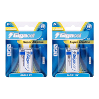 Baterai Super Alkaline Ukuran 6LR61 Baterai 9V untuk Interkom Nirkabel/Mikrofon Nirkabel/Radio