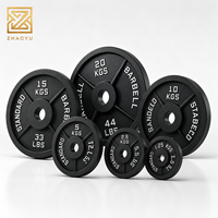 Juego de Discos de Pesas de Hierro Fundido Comerciales ZY, Juego de Discos Profesionales para Barra, para Entrenamiento de Fuerza, Levantamiento de Pesas, Gimnasio de Alta Resistencia