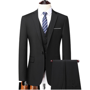 Costume d'affaires 3 pièces ajusté pour homme, <span class=keywords><strong>style</strong></span> coréen, idéal pour mariages et bureau - Collection 2025 - Product Image 1