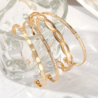 Stock Offre Spéciale Style Classique Bracelet Plaqué Or Bracelet Ajustable Design Simple Bracelet Bijoux