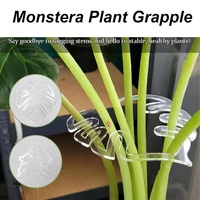 Meilleure vente transfrontalière : Ensemble de pinces en bambou coquille de tortue, support de fixation en plastique pour rhizomes de plantes et anneau de maintien