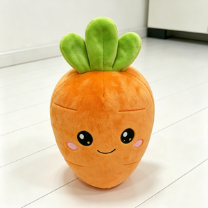 Customized Carrot plush toy, vegetable carrot stuffed <b>pillow</b>, orange carrot <b>soft</b> plushie, cartoon food vegetable cuddle - Product Image 2