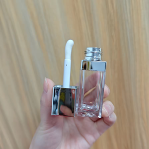 10毫升银盖平厚涂抹器空方形唇油唇彩管水晶定制唇彩管大刷大棒 - Product Image 2