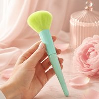 Ensemble de pinceaux de maquillage, 10 pièces, Kit de pinceaux cosmétiques avec étui, pinceaux pour fond de teint, poudre, mélange de fards à paupières, vert menthe
