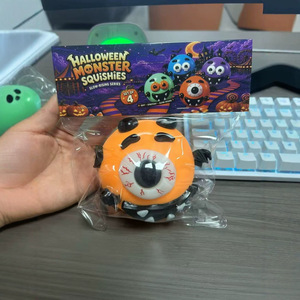 Juguete de Halloween de alta calidad con forma de cara de perro, suave, para la punta de los dedos, con rebote lento y relajante, ideal como regalo. - Product Image 3