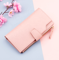 Dompet Panjang Wanita Pu Dompet Ritsleting untuk Wanita Dompet Clutch