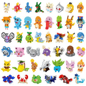 Hot Bán Dễ Thương Mini Nhựa Xây Dựng Khối Đồ Chơi Giáo Dục <span class=keywords><strong>Nano</strong></span> Cho Pokermon Squirtle Charmander Con Số Cho Trẻ Em Đồ Chơi Thu gom - Product Image 1
