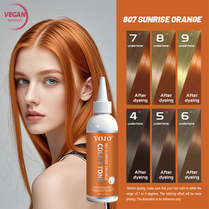 Crème Colorante Capillaire Semi-Permanente Brillante Professionnelle VOJO en Gros, Marque Privée, 200ml, Teinture Capillaire Sans Ammoniaque pour Fêtes et Utilisation Temporaire - Product Image 5