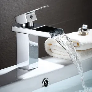 Luxus haus hochwertige Messing Wasserfall Bad Waschbecken Wasserhahn