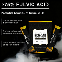 Bâtonnets de miel de Shilajit de l'Himalaya pur de qualité supérieure les plus vendus avec plus de 85 minéraux en trace Supplément pour hommes de qualité or 10 bâtonnets