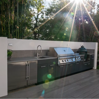 BAINENG Armoire de cuisine moderne simple et intelligente haut de gamme, dernière génération, plus grande, automatique, extérieure, en acier inoxydable 304 pour les fêtes
