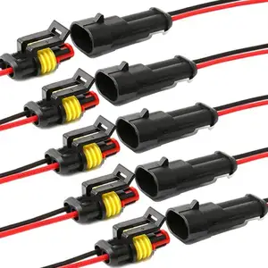 1,5 série macho e fêmea conector conjunto conector arnês plugue AMP conector impermeável automotivo com fio