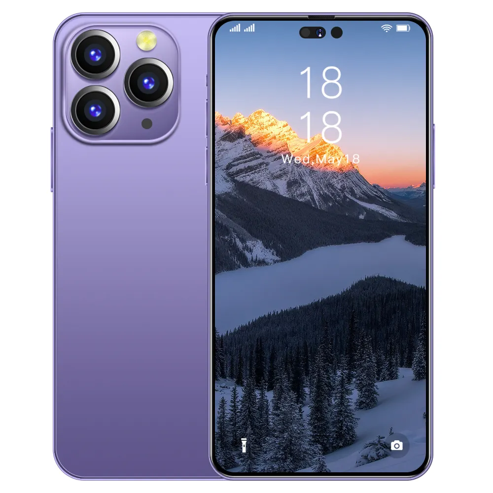 Sıcak satış PHONE14 PRO MAX orijinal 16GB + 1TB 6.8 inç tam ekran Android 12 cep telefon cep oyun telefon 5G Smartphone