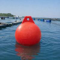 Esfera de Flotación Roja de 400 mm de PE de Alta Resistencia OEM Personalizada, Punto de Anclaje Único, Anticorrosión, para Tuberías Marinas