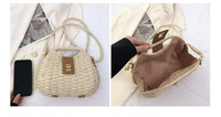 Sac à main en paille tissé à la main, sac de plage, sac à bandoulière moderne et classique pour les vacances, nouveau produit tendance