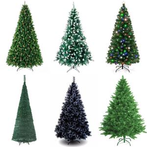 3ft-10ft Arbre <span class=keywords><strong>de</strong></span> Noël artificiel PE mixte PVC quatre couleurs alternées clignotant LED - Product Image 6