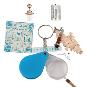 Mini loupe de poche <span class=keywords><strong>Obest</strong></span> avec porte-clés, grossissement 5x, lentille pliable en PMMA et PP, diamètre 30 mm, loupe de poche portable pour promotion de cadeaux - Product Image 3