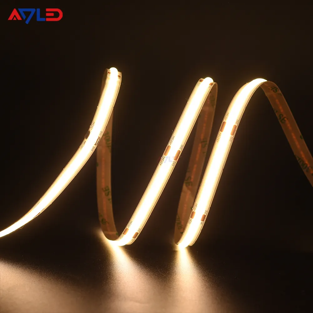 ADLED Cob led פס 3 שנים צו 480led UL ce rohs לבן חם 6500k אור 24v גמיש לבן cob led פס