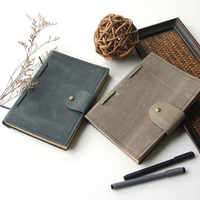 Bloc-notes quotidien pour le bureau, hommes et femmes, papier non ligné, carnet d'écriture, journal en cuir fait main vintage antique