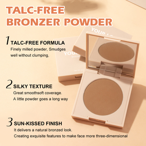 Vegan 4 màu sắc talc-miễn phí mượt mịn ép bột Bronzer biểu tượng tùy chỉnh Bronzer Palette tự nhiên Matte đường viền Palette - Product Image 2