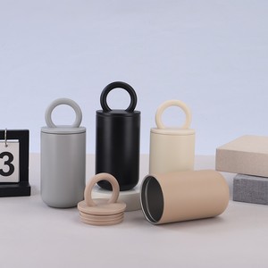 Botella de Agua Aislada al Vacío de Acero Inoxidable 304, Portátil y Fácil de Transportar, Taza de Café con Asa, Taza de Regalo Personalizada, Libre de BPA - Product Image 1