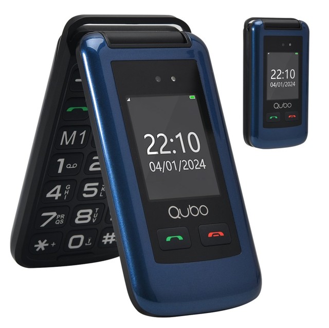 4G Dual SIM Keypad Flip Feature Phone with SOS Multi-Language Support (Spanish & German) TFT Display 1000mAh Battery for Elderly