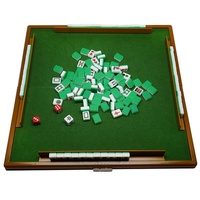 Jeu de Mahjong miniature en acrylique de 16 mm, kit de jeu de table pliable pour la maison et les voyages