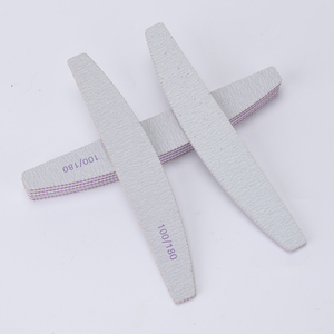 Zımpara 25 adet tırnak törpüsü özel Logo 100/180 tampon kavisli Zebra tırnak törpüsü çift taraflı zımpara panoları manikür aracı - Product Image 6