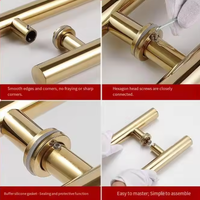 Poignée de porte en verre en acier inoxydable en forme de H Fumenda KS6003 pour usage commercial 201/304/316, 450/600/800mm, pour portes de bureaux et de magasins