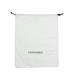 Eco-friendly White Cotton Packing Dust <b>Bag</b> for Shoe Reusable Custom Logo Printed Drawstring Gift Hat Dust Muslin Pouch - Product Image 2