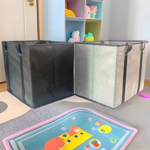 Bán Buôn Chất Lượng Cao Có Thể Gập Lại Thùng Lưu Trữ Tổ Chức Cube Hộp Không Dệt Vải Màu Đen Lưu Trữ Hộp - Product Image 3